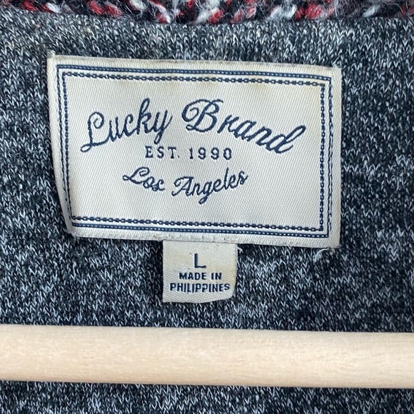 LUCKY Brand Waterfall Cardigan Chunky Knit Open Drape Sweater Wool Blend Cozy - Picture 11 of 14